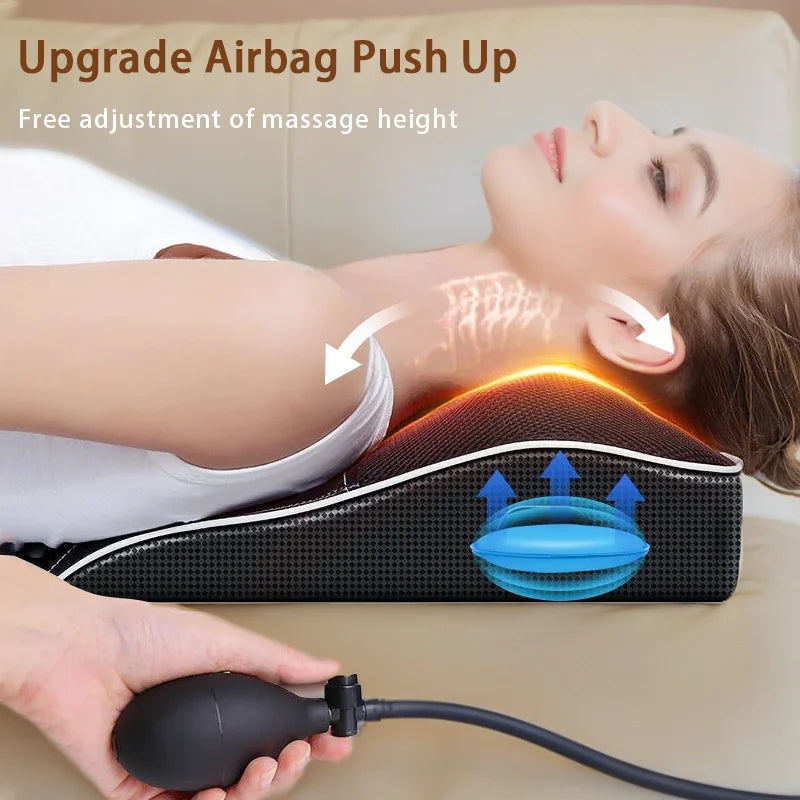 "FANTASTIC 2" – Almohada Cervical Eléctrica con Masaje Shiatsu, Calor y Vibración – Color Negra