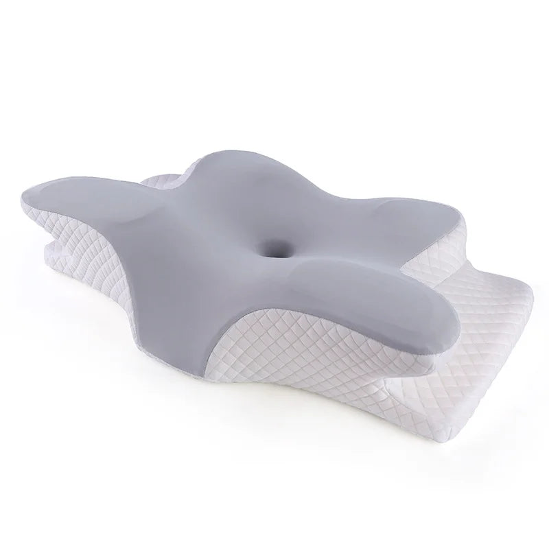 "MAGIC 2" Almohada Cervical Ortopédica Mariposa de Espuma Viscoelástica – Soporte de Cuello – Color Gris